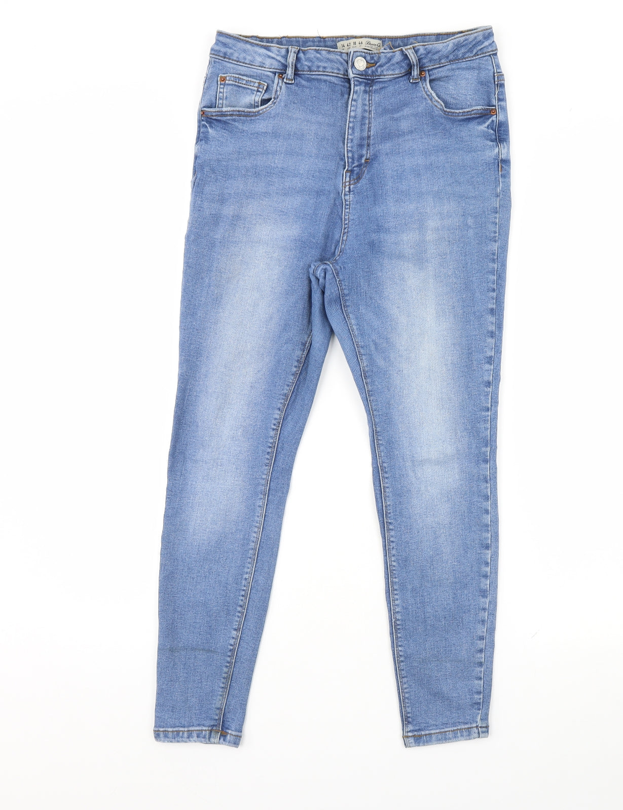 Denim & Co. Womens Blue  Denim Skinny Jeans Size 14 L29 in