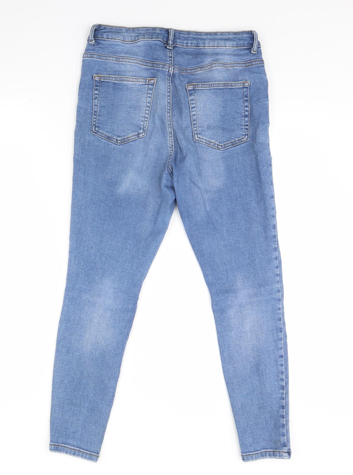 Denim & Co. Womens Blue  Denim Skinny Jeans Size 14 L29 in