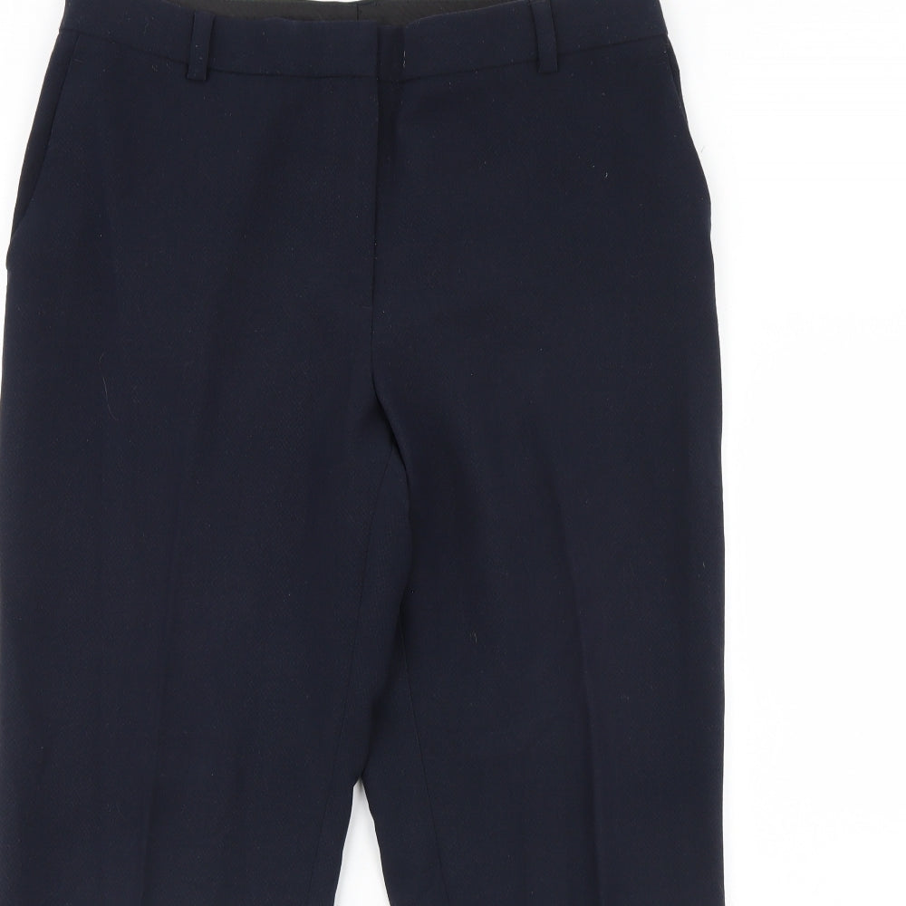 m&S Womens Blue   Cropped Trousers Size 16 L23 in