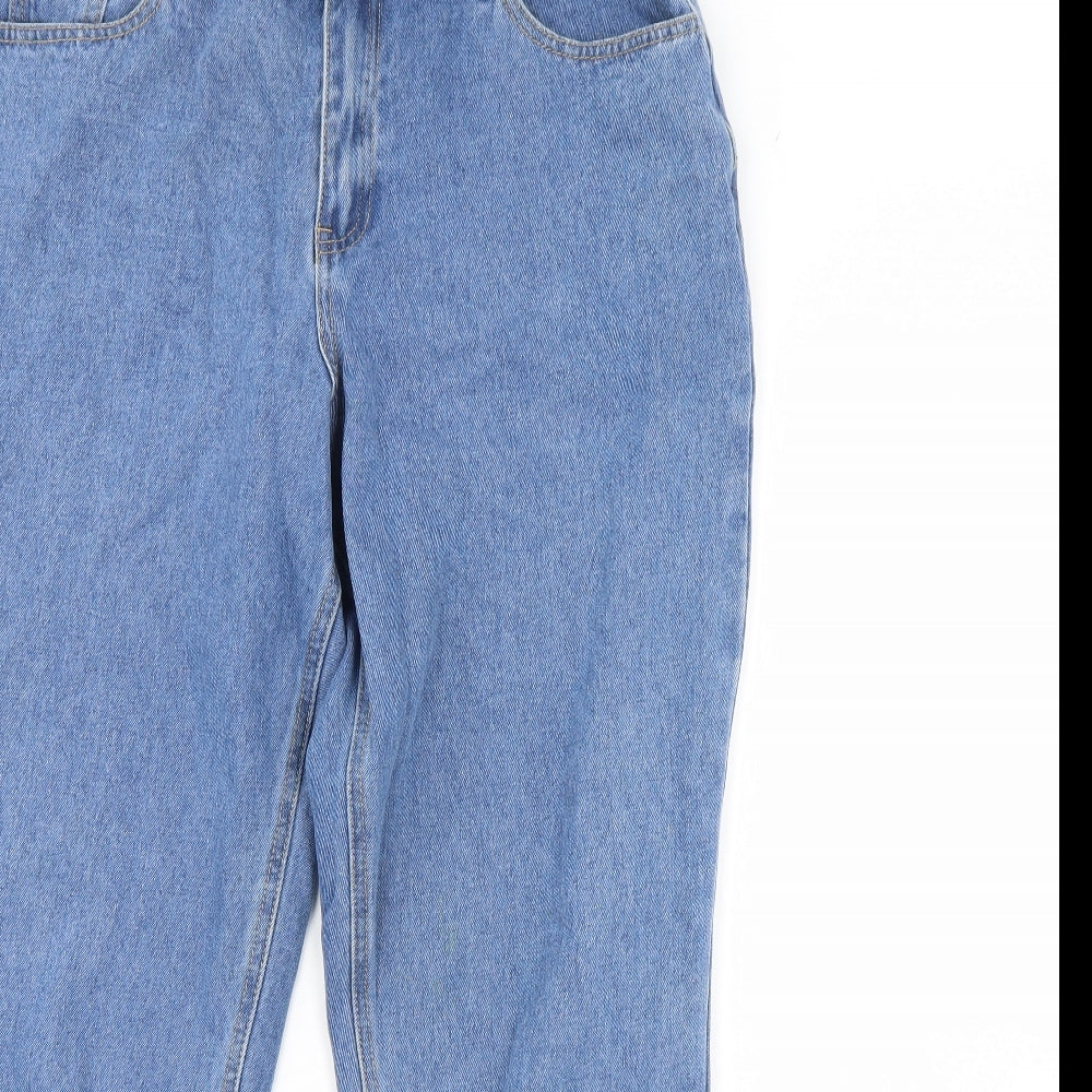 Missguided Womens Blue  Denim Straight Jeans Size 14 L30 in