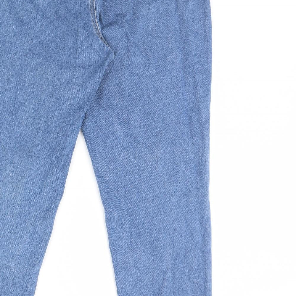 Missguided Womens Blue  Denim Straight Jeans Size 14 L30 in
