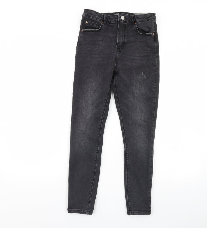 Denim & Co. Womens Black  Denim Skinny Jeans Size 12 L28 in