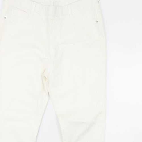 Dorothy Perkins Womens Ivory  Denim Skinny Jeans Size 18 L31 in