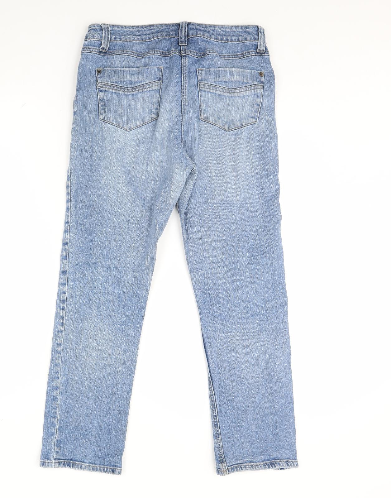 Papaya Womens Blue  Denim Straight Jeans Size 12 L29 in
