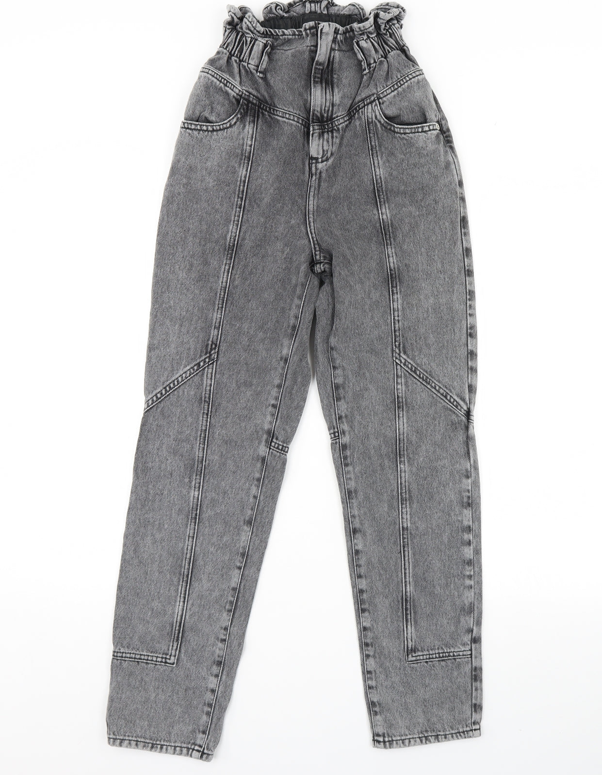 River Island Womens Grey  Denim Straight Jeans Size 6 L28 in