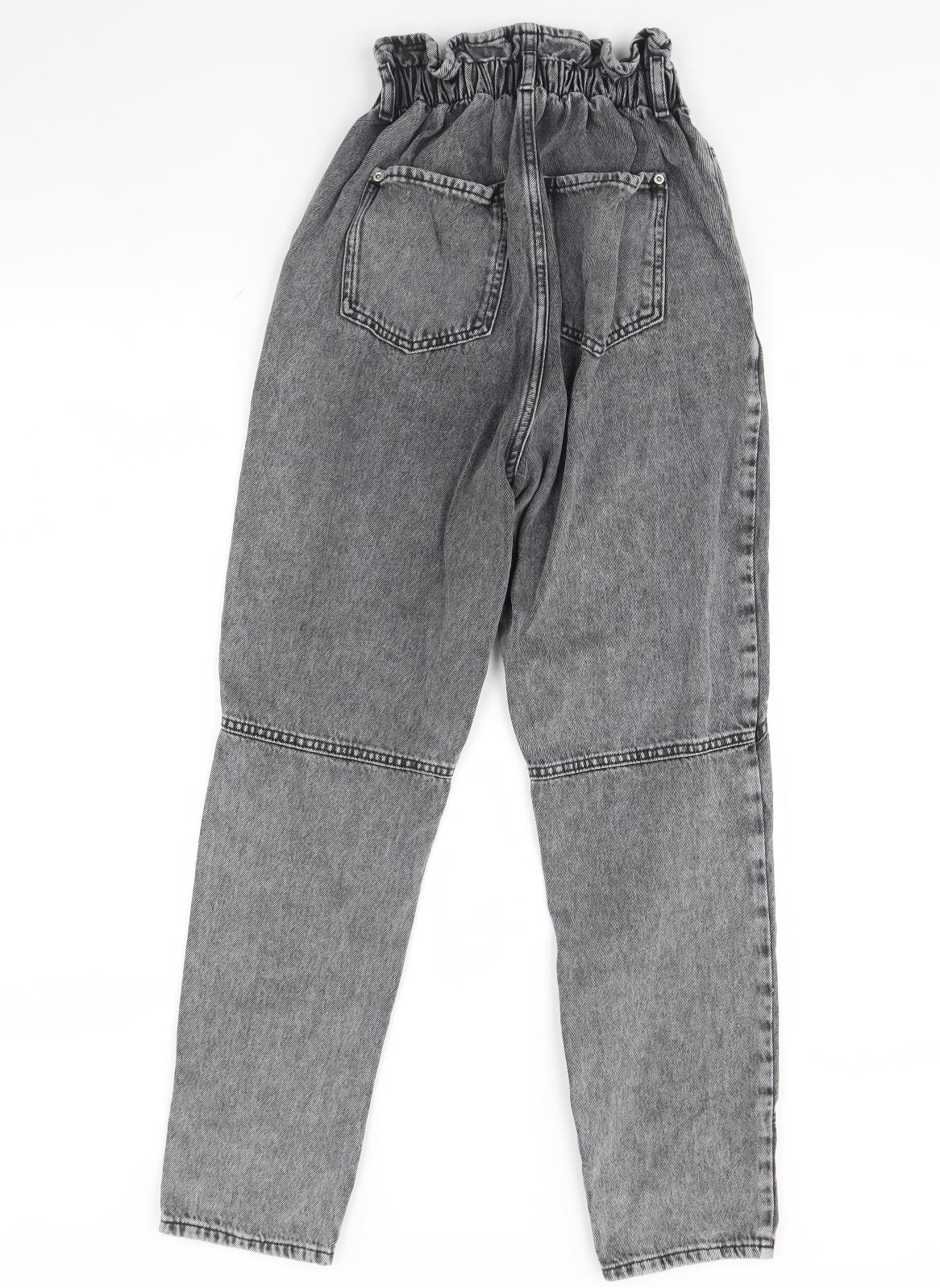 River Island Womens Grey  Denim Straight Jeans Size 6 L28 in