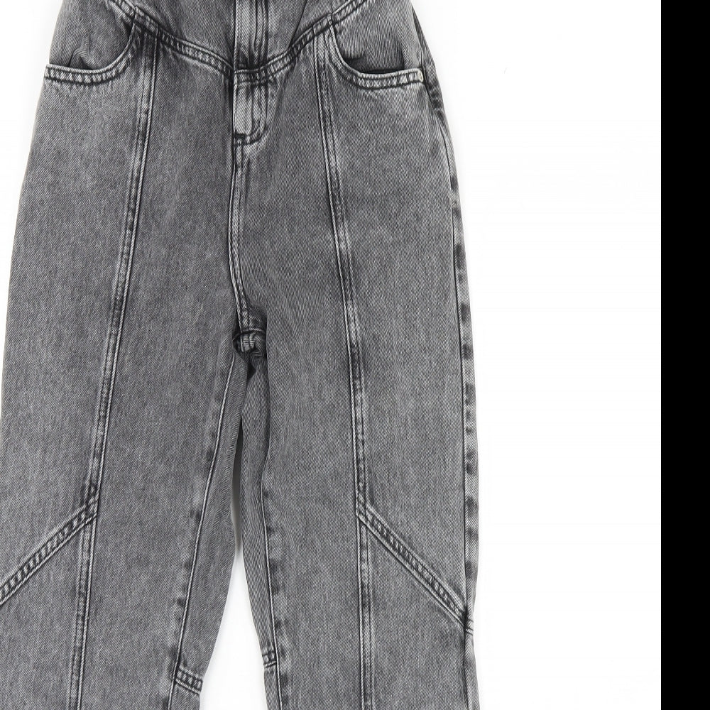 River Island Womens Grey  Denim Straight Jeans Size 6 L28 in