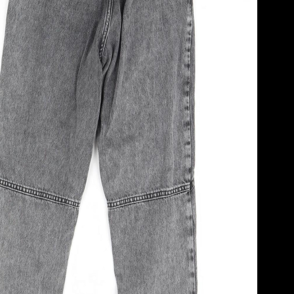 River Island Womens Grey  Denim Straight Jeans Size 6 L28 in