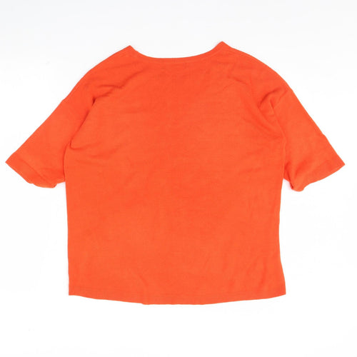m&S Womens Orange   Pullover Jumper Size 12