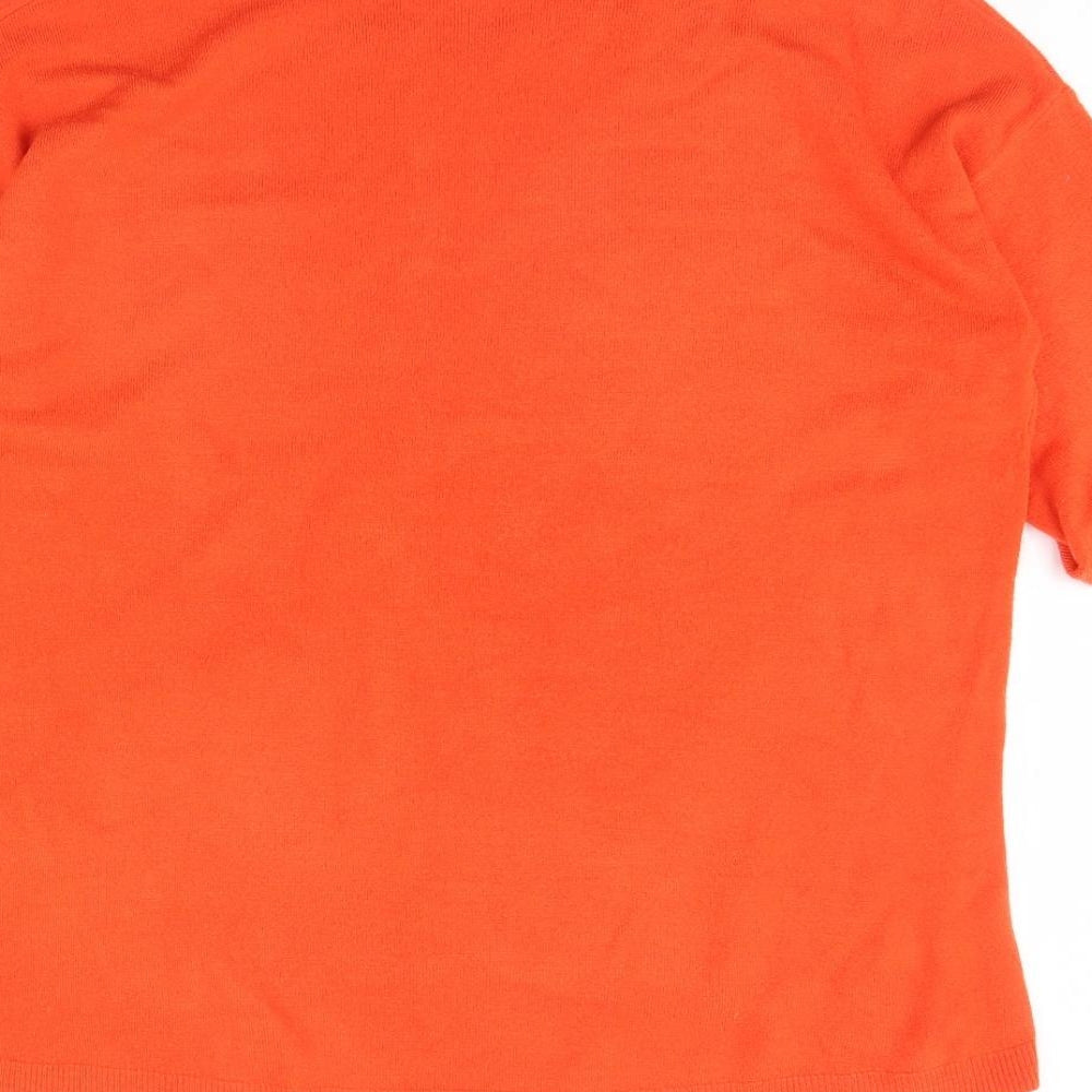m&S Womens Orange   Pullover Jumper Size 12