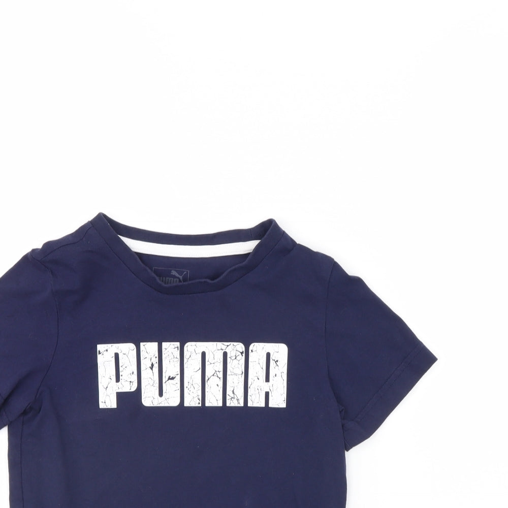 PUMA Boys Blue   Basic T-Shirt Size 9 Years