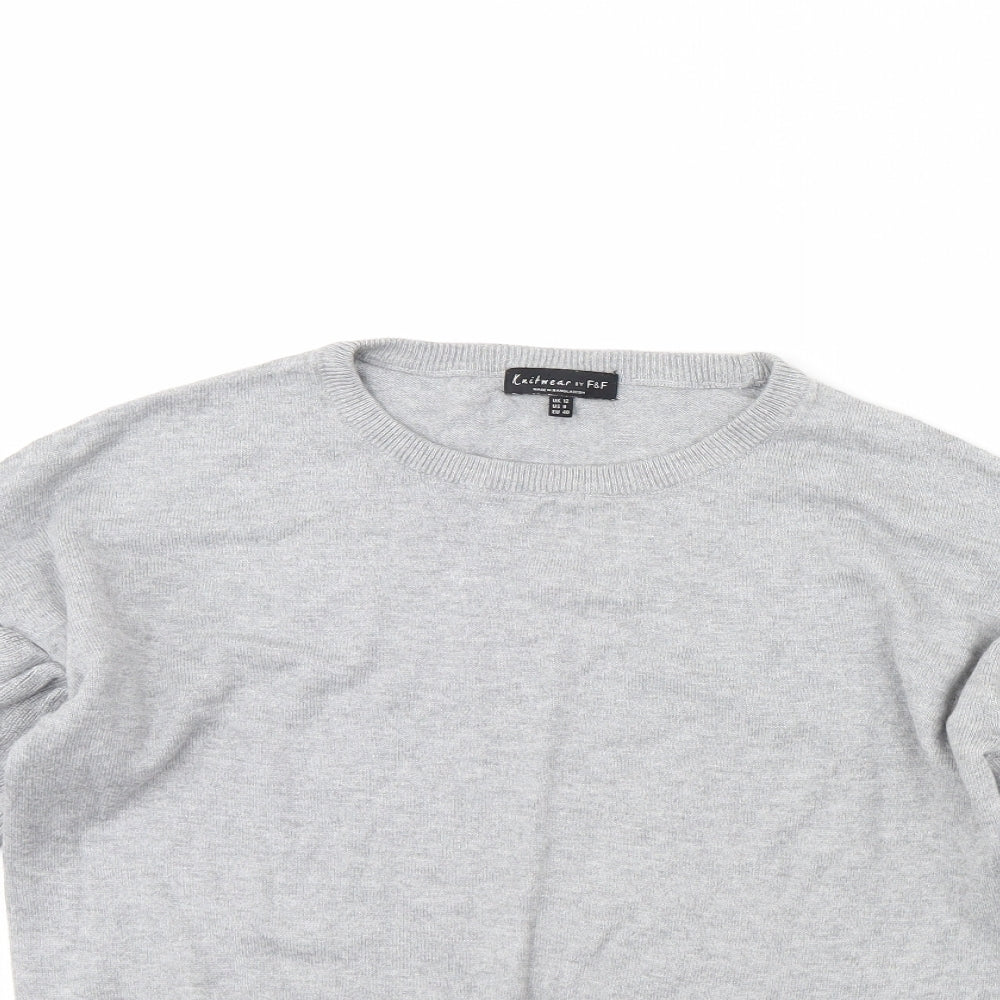 F&F Womens Grey   Pullover Jumper Size 12