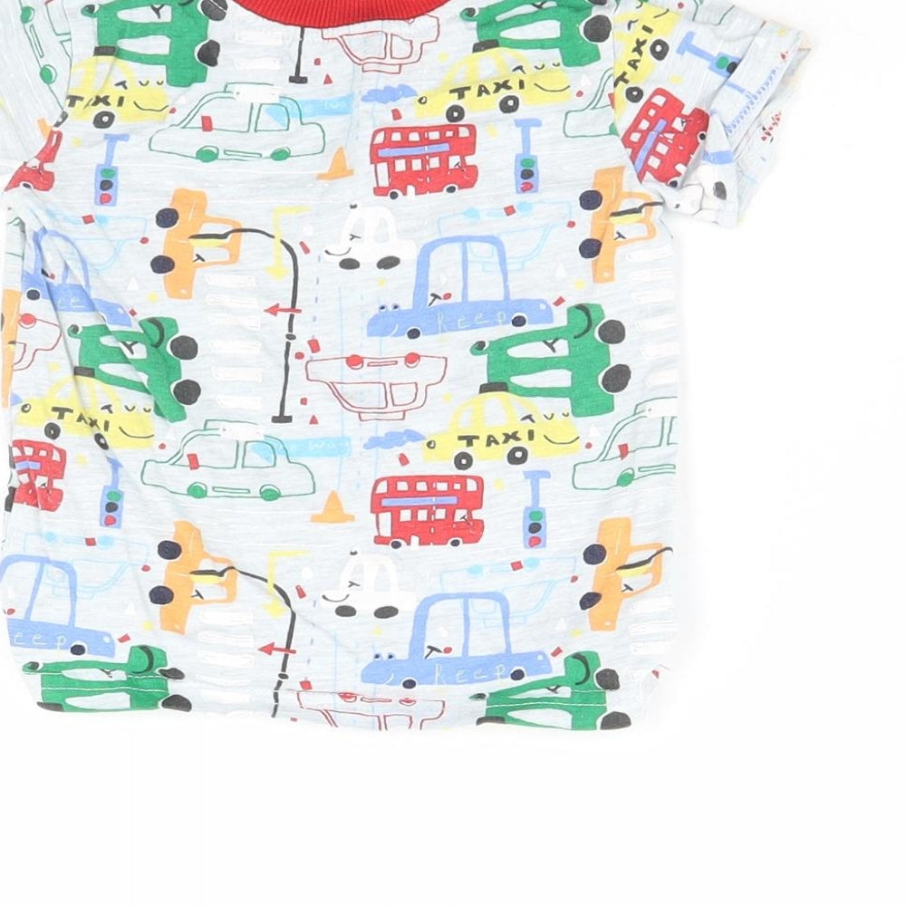 George Baby Grey Spotted  Basic T-Shirt Size 9-12 Months  - Cars