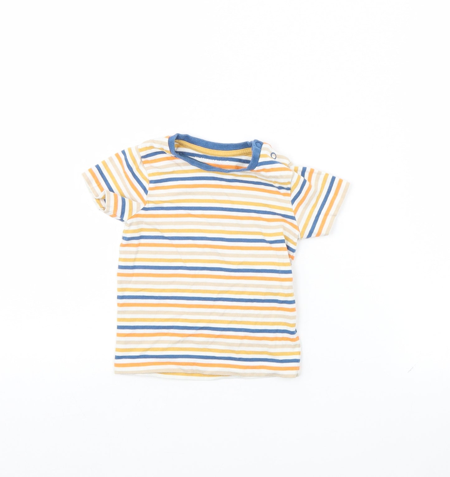 Nutmeg Baby Multicoloured Striped  Basic T-Shirt Size 9-12 Months