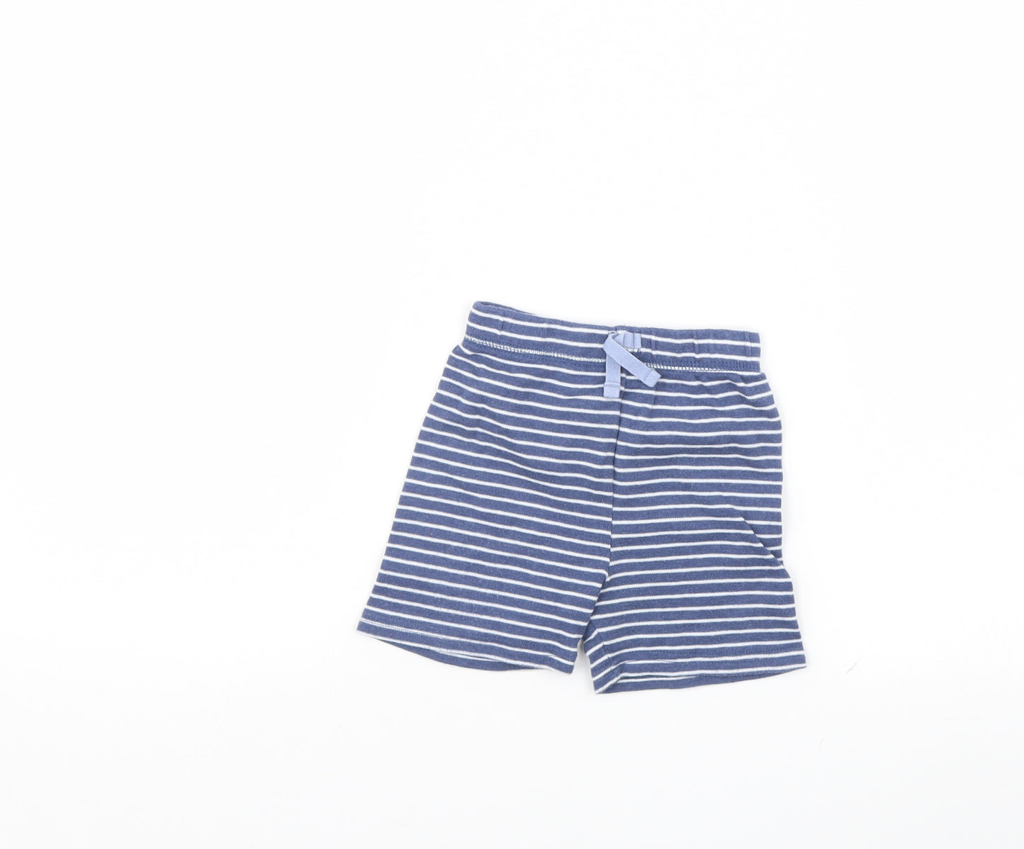 George Baby Blue Striped  Cropped Trousers Size 9 Months