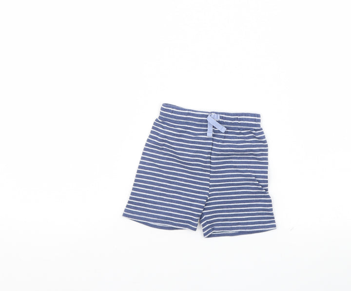 George Baby Blue Striped  Cropped Trousers Size 9 Months