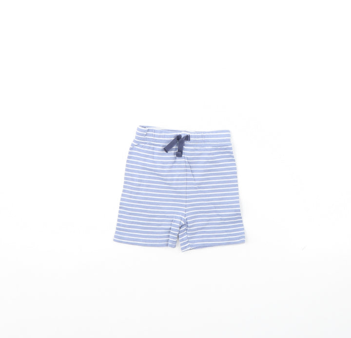 George Baby Blue Striped  Cropped Trousers Size 9 Months