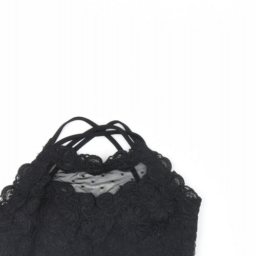 River Island Womens Black   Basic Tank Size 6