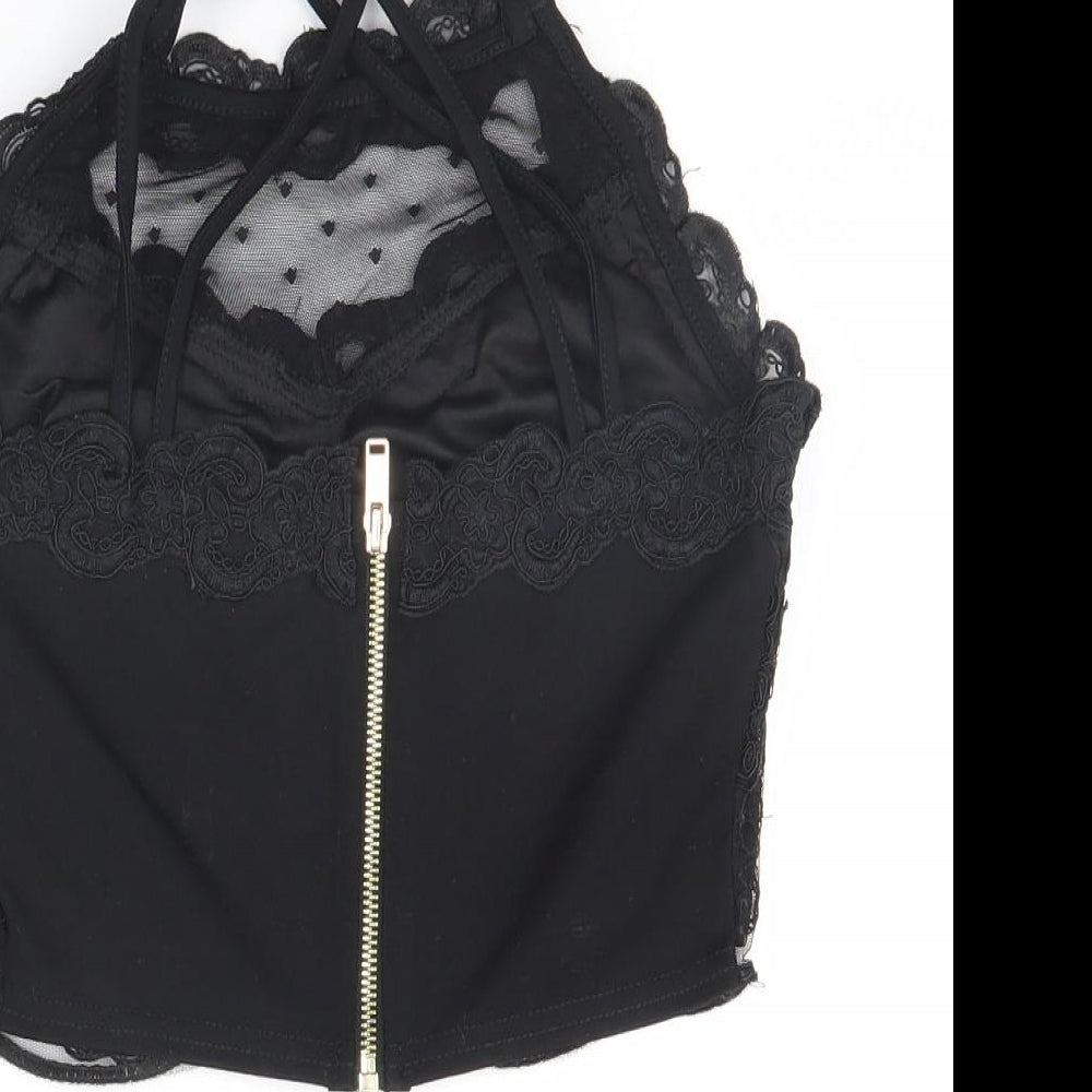 River Island Womens Black   Basic Tank Size 6