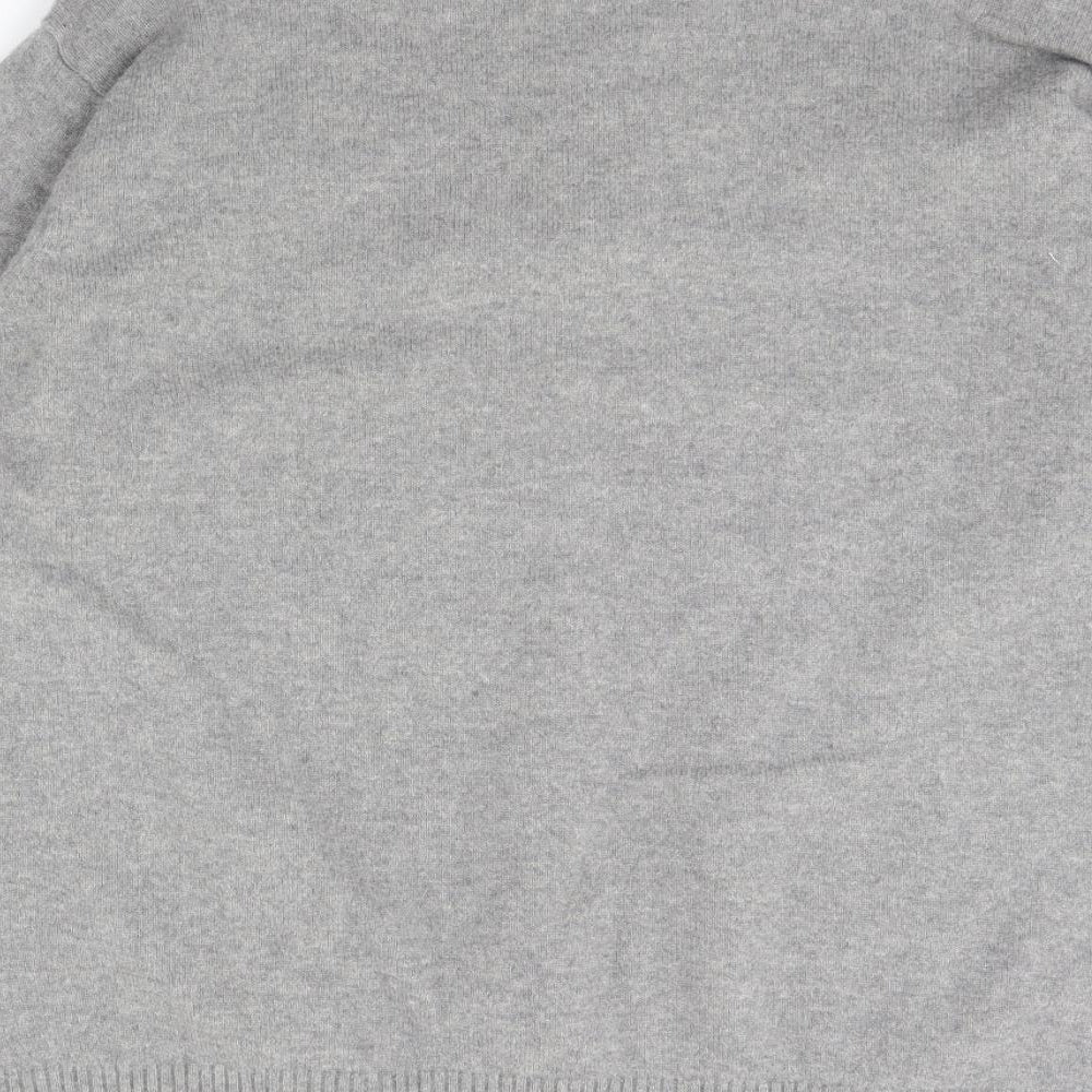 Woolovers Mens Grey   Henley Jumper Size L