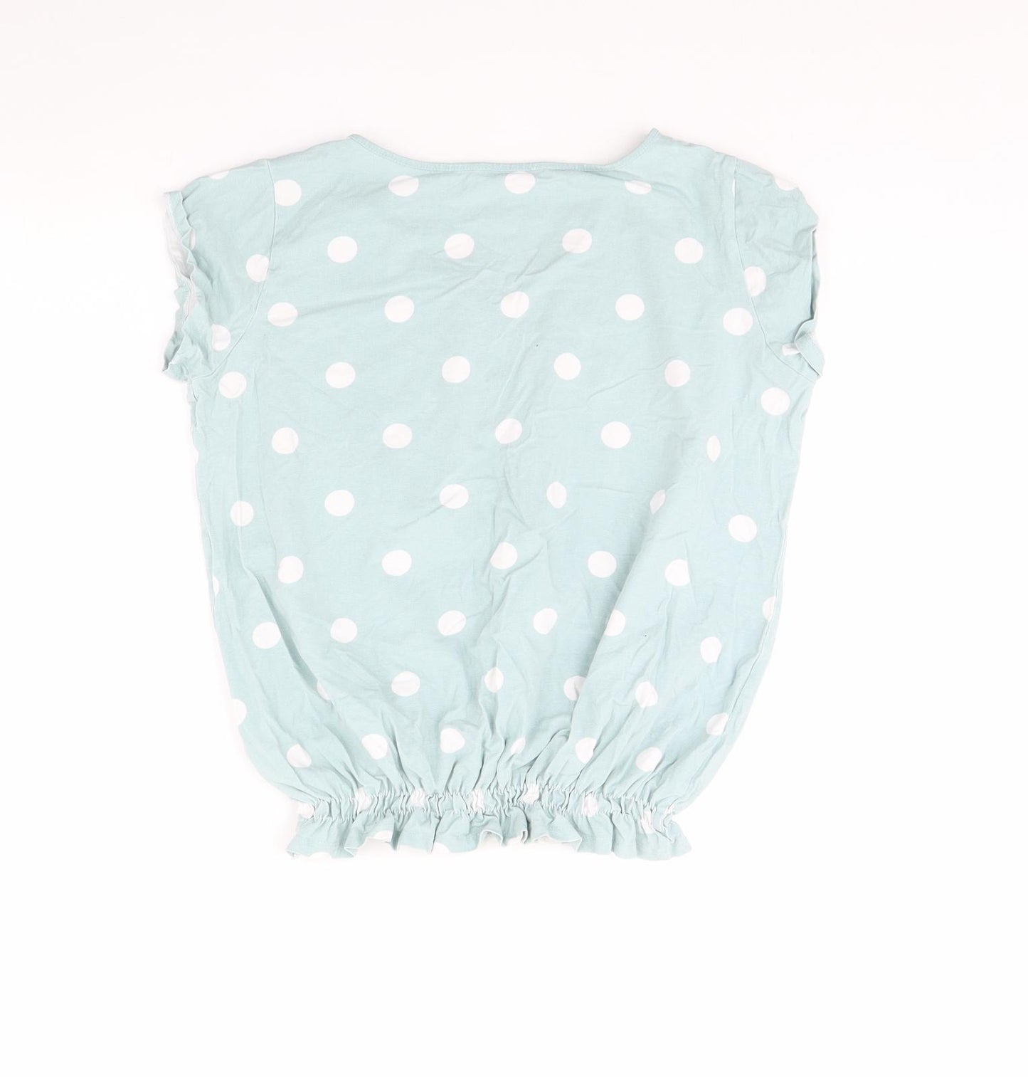 ORSAY Womens Green Polka Dot  Basic Blouse Size M