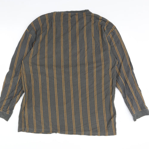 New Look Mens Green Striped  Pullover Jumper Size L