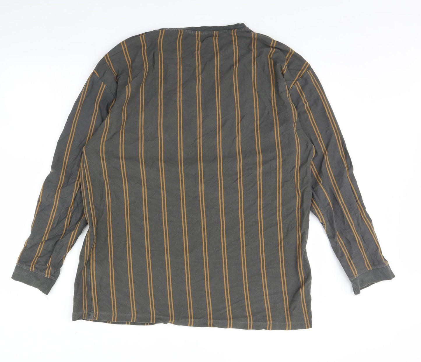 New Look Mens Green Striped  Pullover Jumper Size L