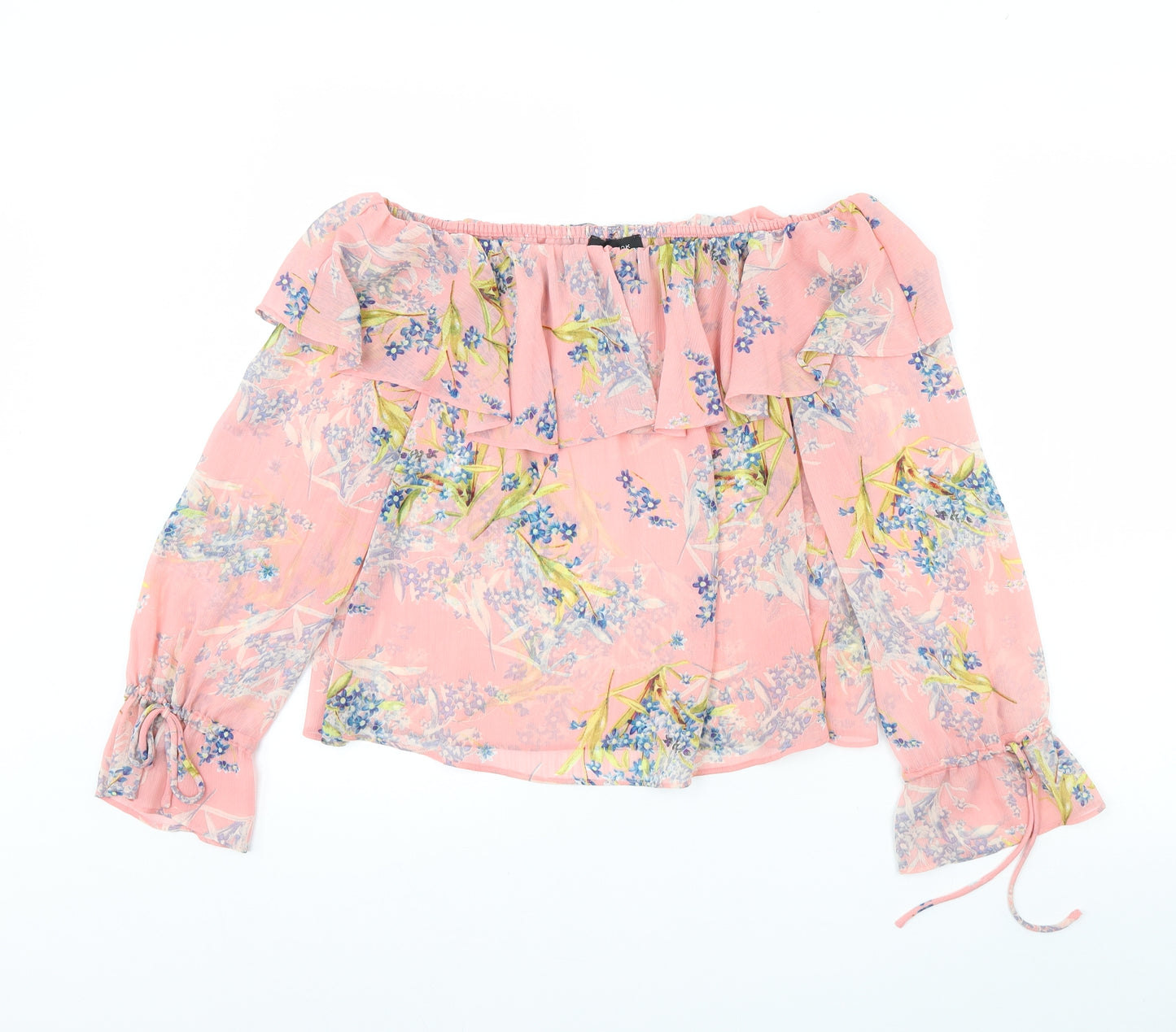 New Look Womens Pink Floral  Basic Blouse Size 10