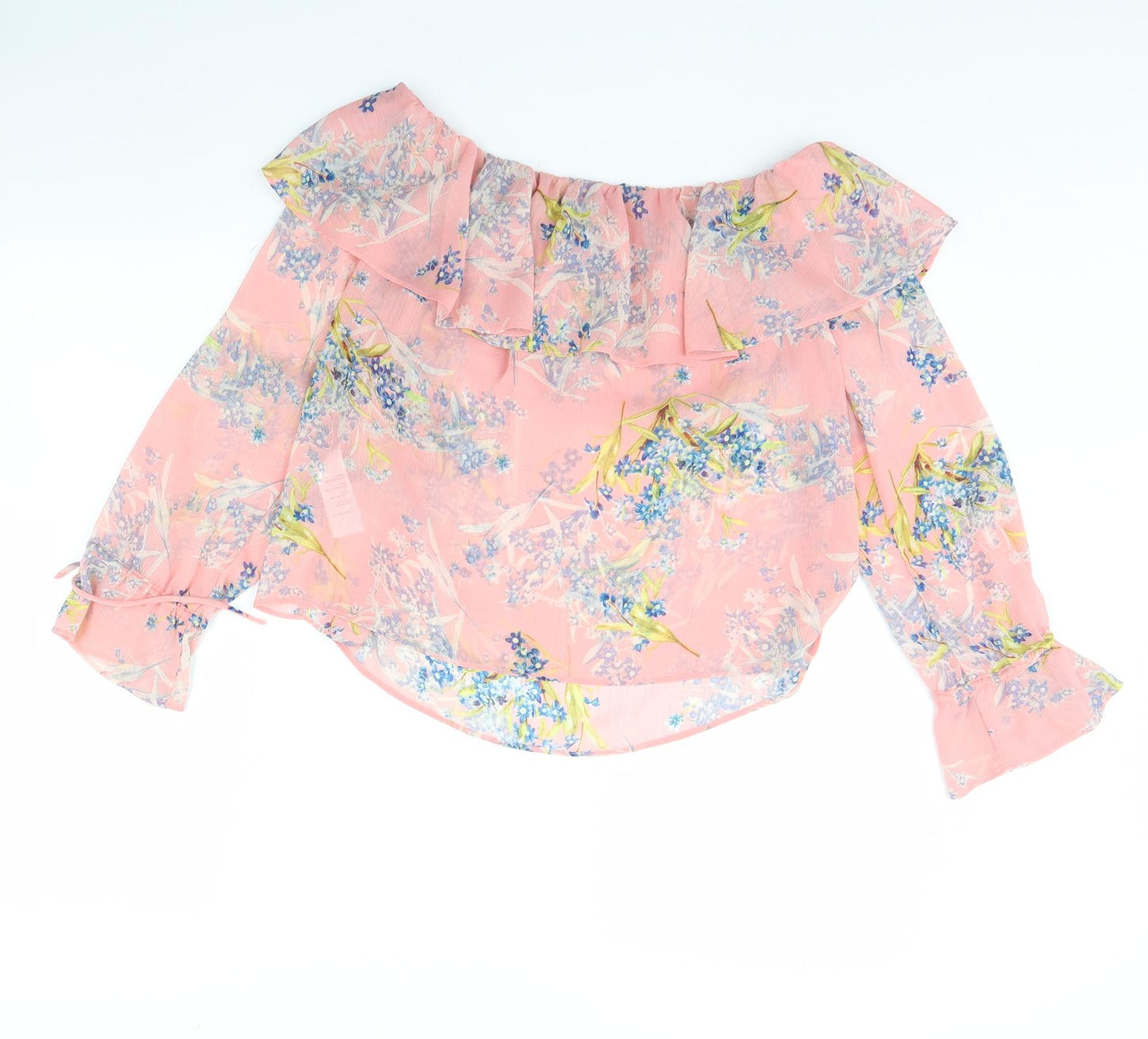 New Look Womens Pink Floral  Basic Blouse Size 10