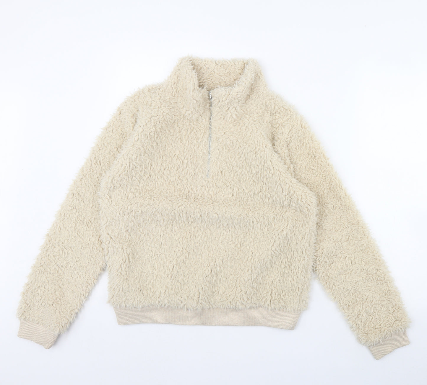 TU Womens Beige   Henley Jumper Size 8