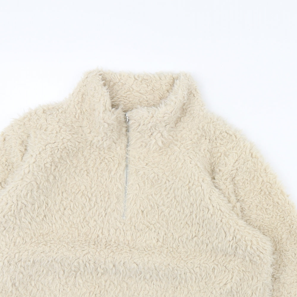 TU Womens Beige   Henley Jumper Size 8