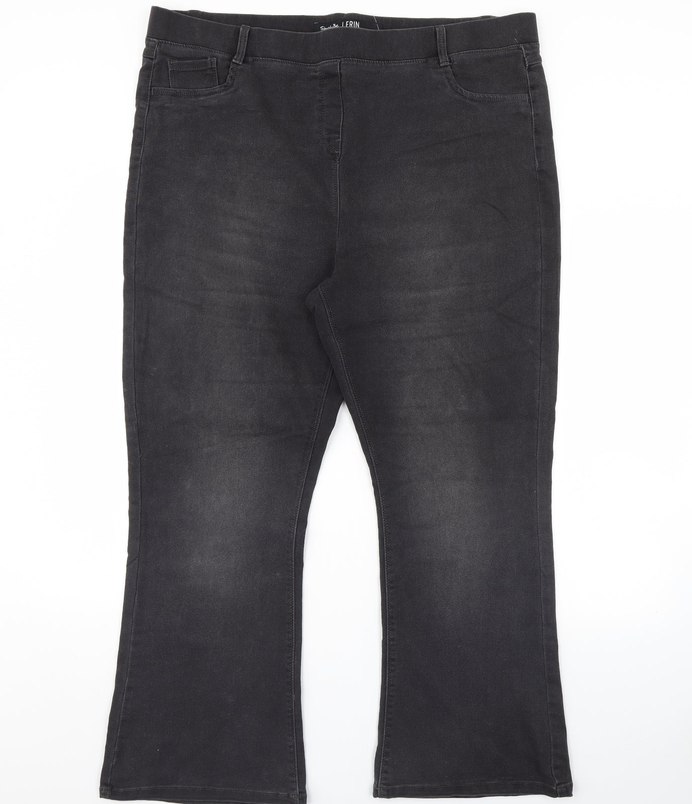 Simply Be Womens Black  Denim Skinny Jeans Size 22 L32 in
