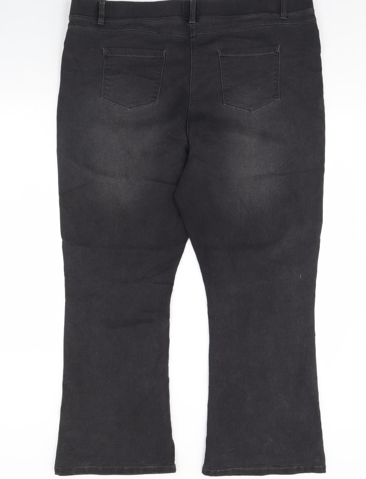 Simply Be Womens Black  Denim Skinny Jeans Size 22 L32 in