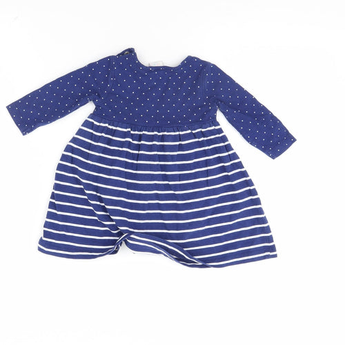 Mini Club Girls Blue Polka Dot  Fit & Flare  Size 3-6 Months