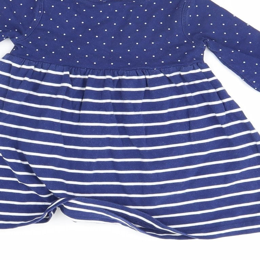 Mini Club Girls Blue Polka Dot  Fit & Flare  Size 3-6 Months