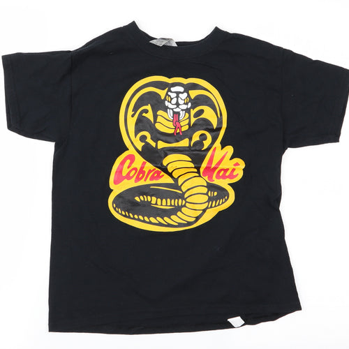 Gildan Boys Black   Basic T-Shirt Size S  - Cobra Mai