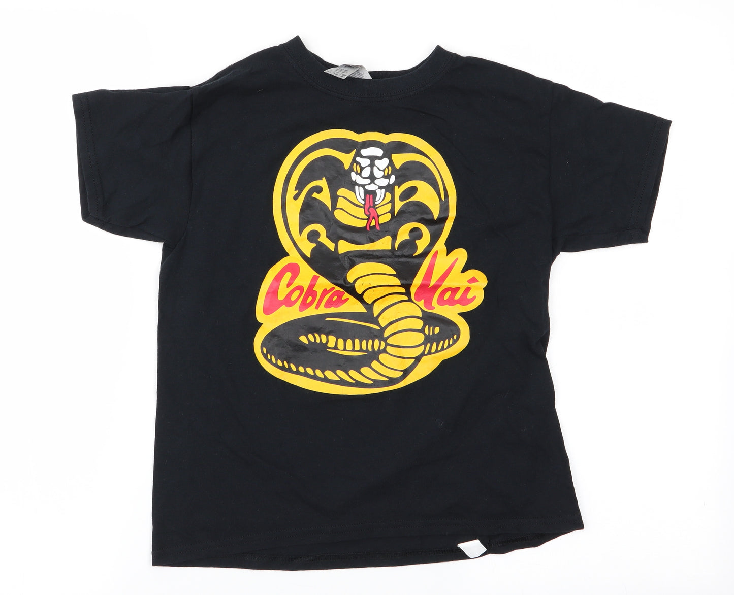 Gildan Boys Black   Basic T-Shirt Size S  - Cobra Mai