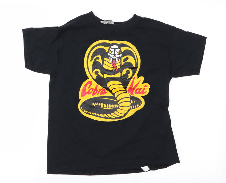 Gildan Boys Black   Basic T-Shirt Size S  - Cobra Mai