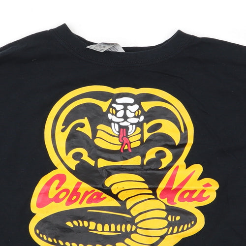 Gildan Boys Black   Basic T-Shirt Size S  - Cobra Mai