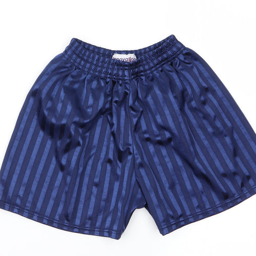 Innovation Boys Blue Striped  Sweat Shorts