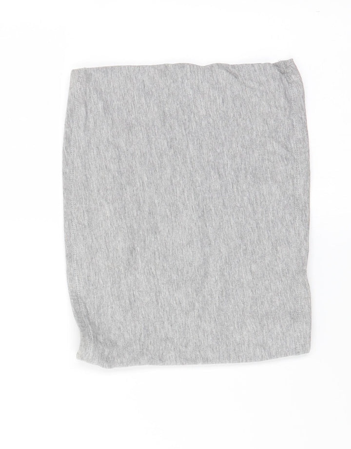 New Look Womens Grey   Cropped T-Shirt Size S
