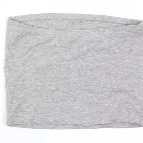 New Look Womens Grey   Cropped T-Shirt Size S
