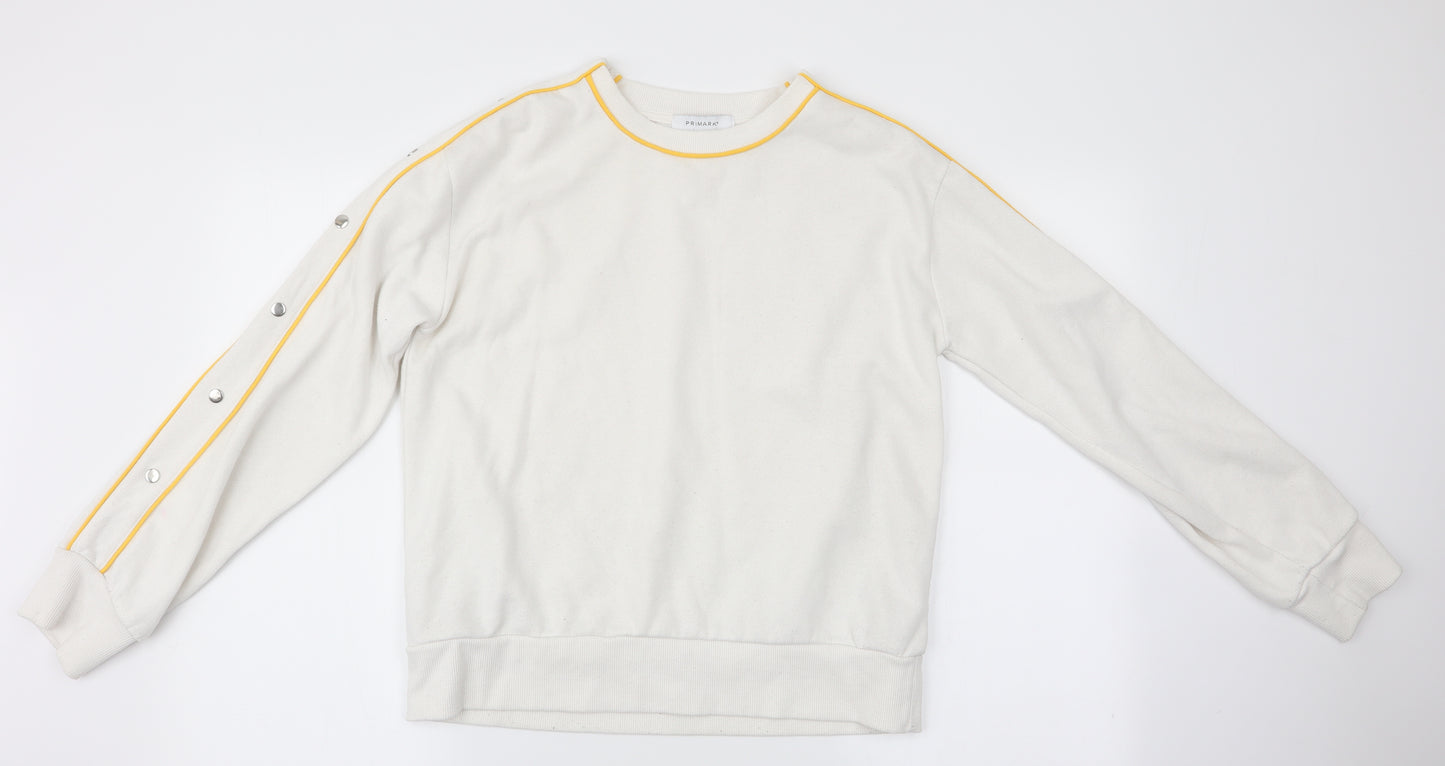 Primark Womens White   Pullover Sweatshirt Size S
