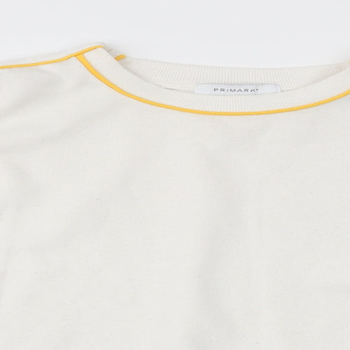 Primark Womens White   Pullover Sweatshirt Size S