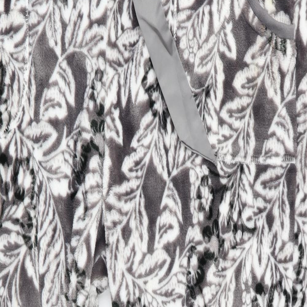 TU Womens Grey Floral   Lounge Pants Size L  - Fleece Feel Exterior