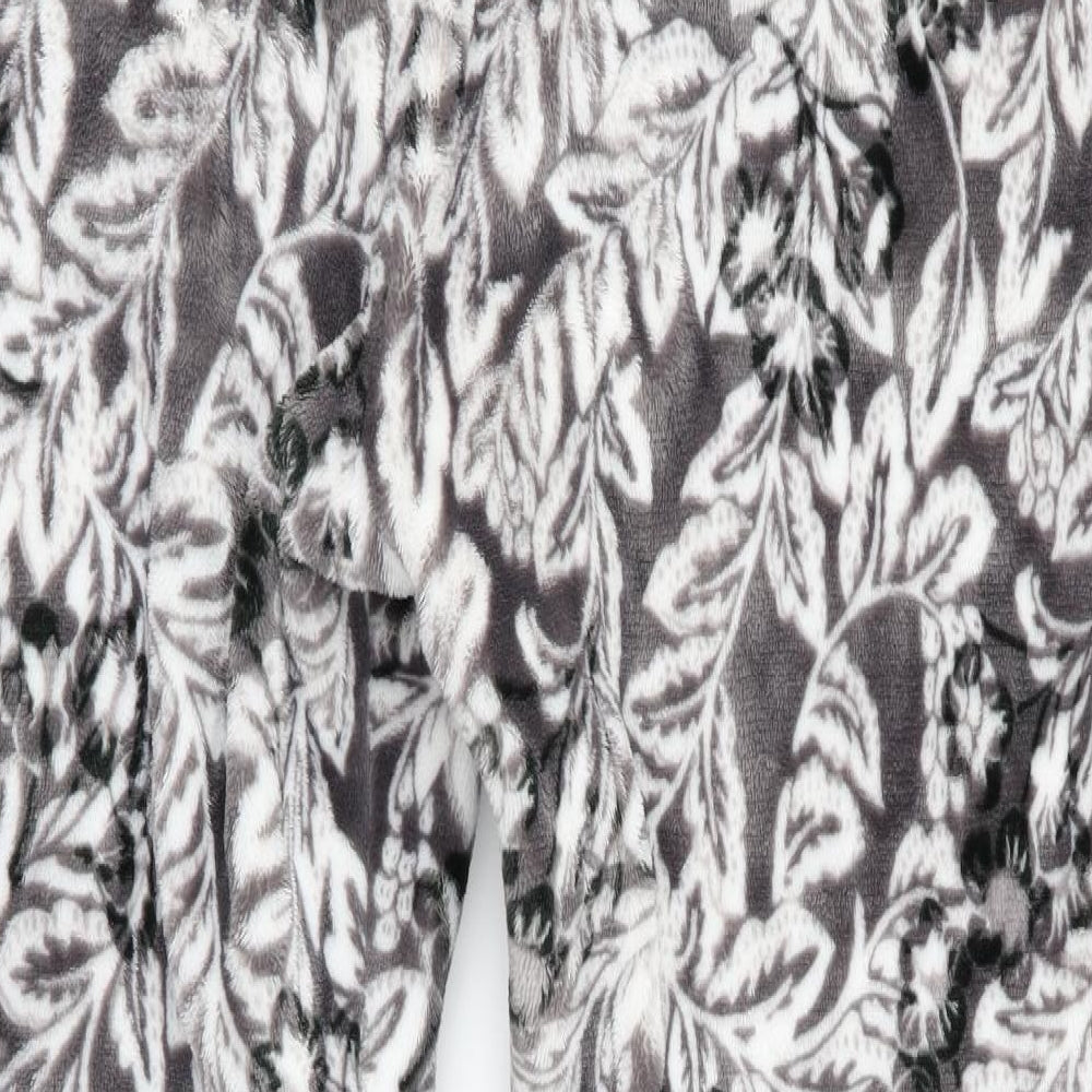 TU Womens Grey Floral   Lounge Pants Size L  - Fleece Feel Exterior