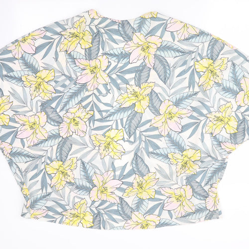 New Look Womens Ivory Floral  Jacket  Size 10  - Batwing Sleeve