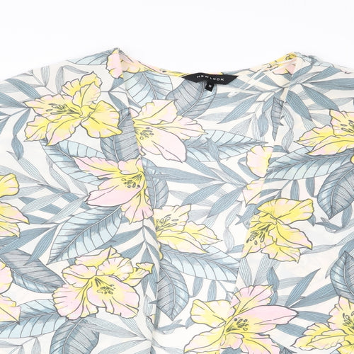 New Look Womens Ivory Floral  Jacket  Size 10  - Batwing Sleeve