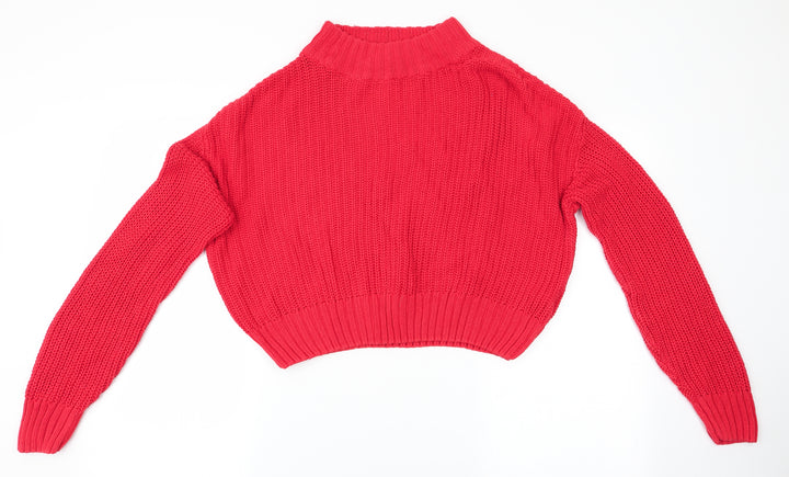 Divided Womens Orange Pullover Jumper Size 10