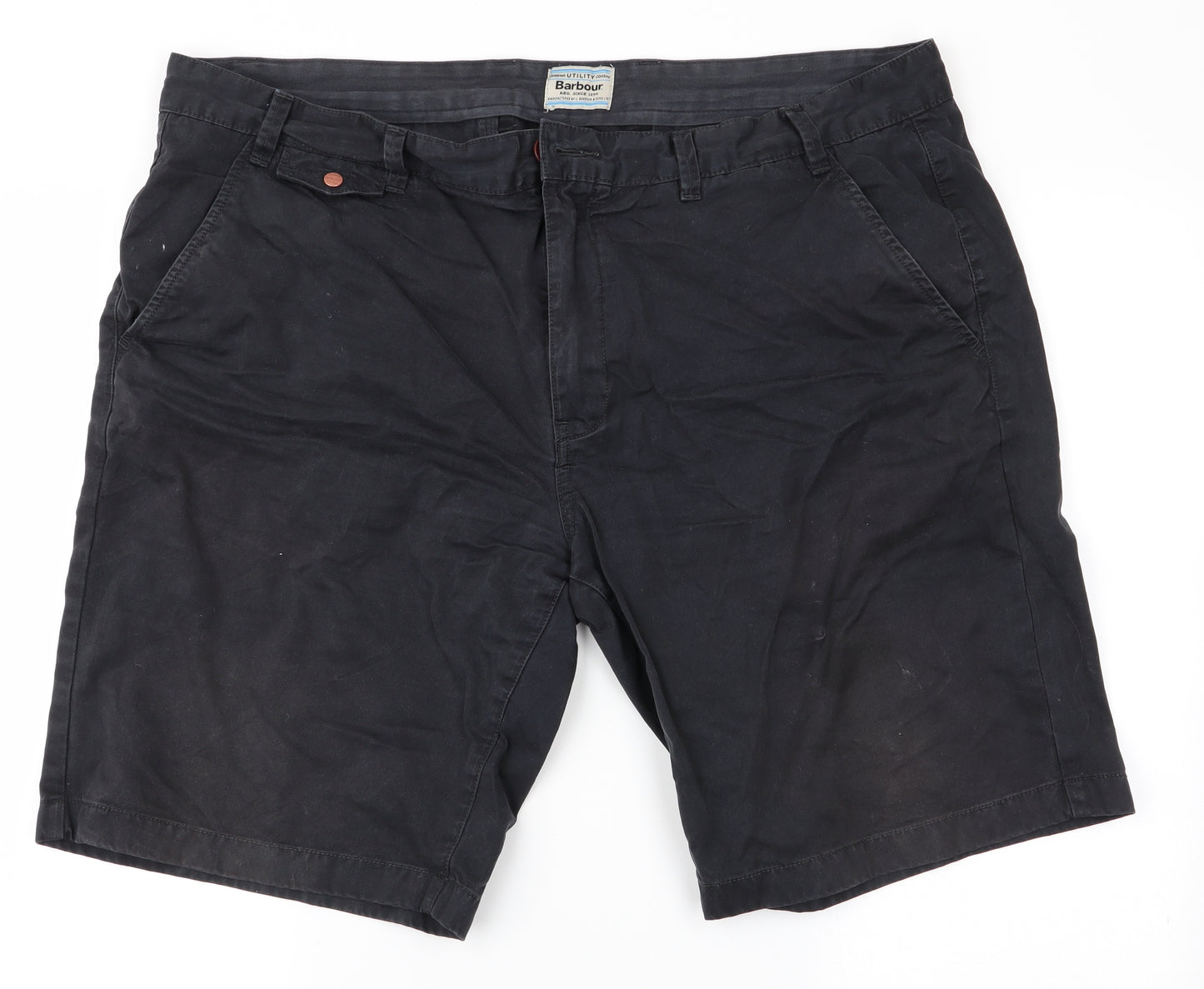 Barbour Mens Black   Chino Shorts Size 42 in